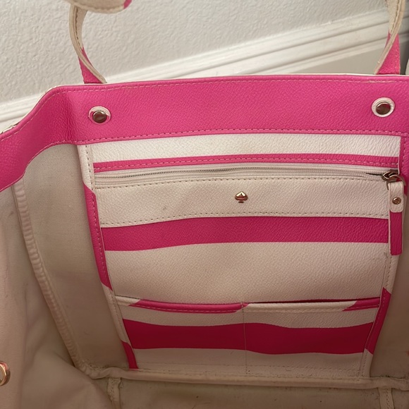 Kate Spade pink white striped purse - Picture 7 of 9
